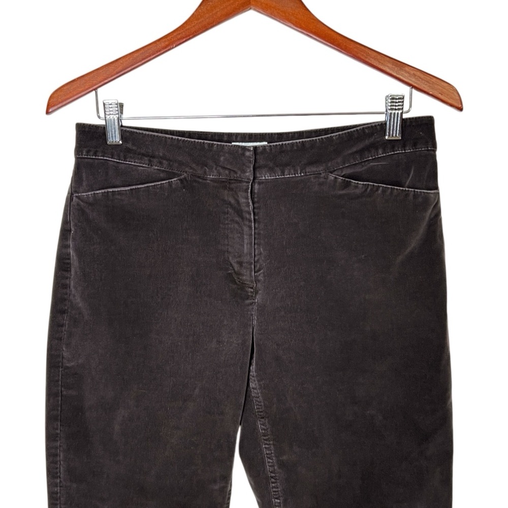 J. Jill Preppy Corduroy Trouser Pants 6 Brown Heritage Minimalist Cabincore - Picture 2 of 7